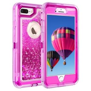 IPHONE 7,8 PLUS TOUGH GLITTER BOX CASE